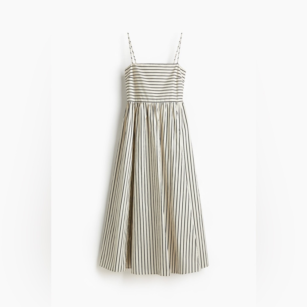 H&M Stripe Midi Dress Size Medium - Picture 3 of 7